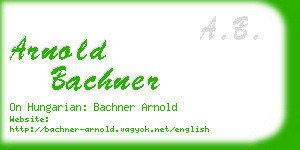 arnold bachner business card